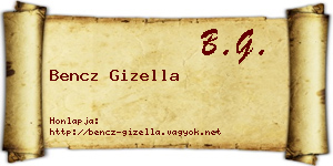 Bencz Gizella névjegykártya