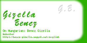 gizella bencz business card